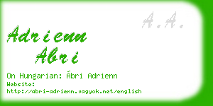 adrienn abri business card